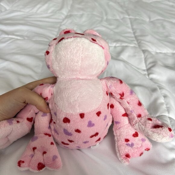 Ganz Webkinz Plush Love Frog Pink Red Hearts Stuffed Animal HM144 - NO CODE - Picture 5 of 7